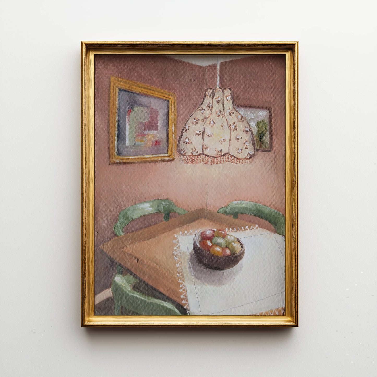 Kitchen Table and Green Chairs