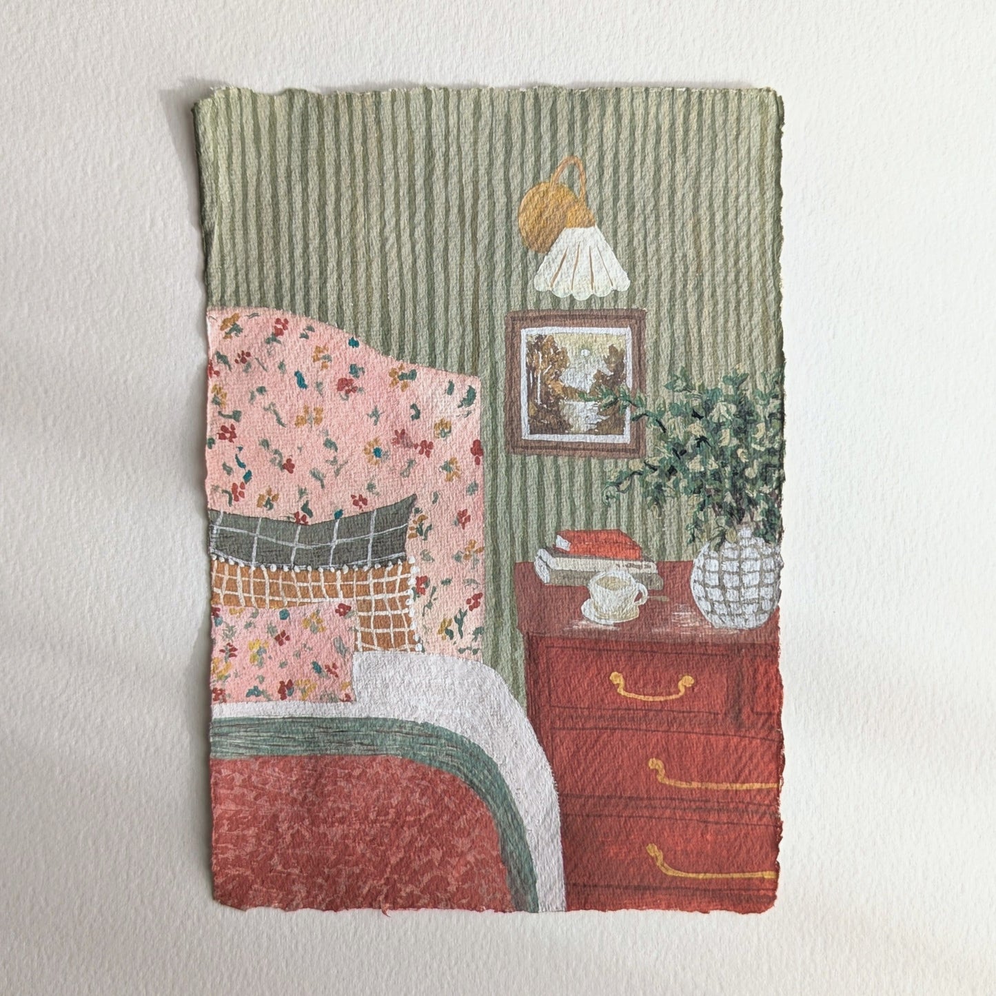 Bedroom with Red Dresser