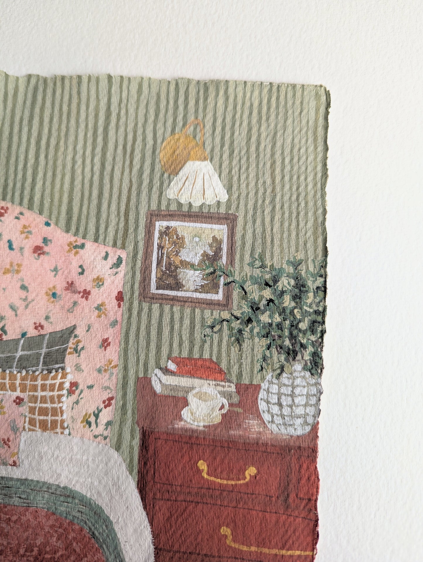 Bedroom with Red Dresser