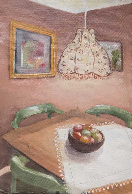 Kitchen Table and Green Chairs