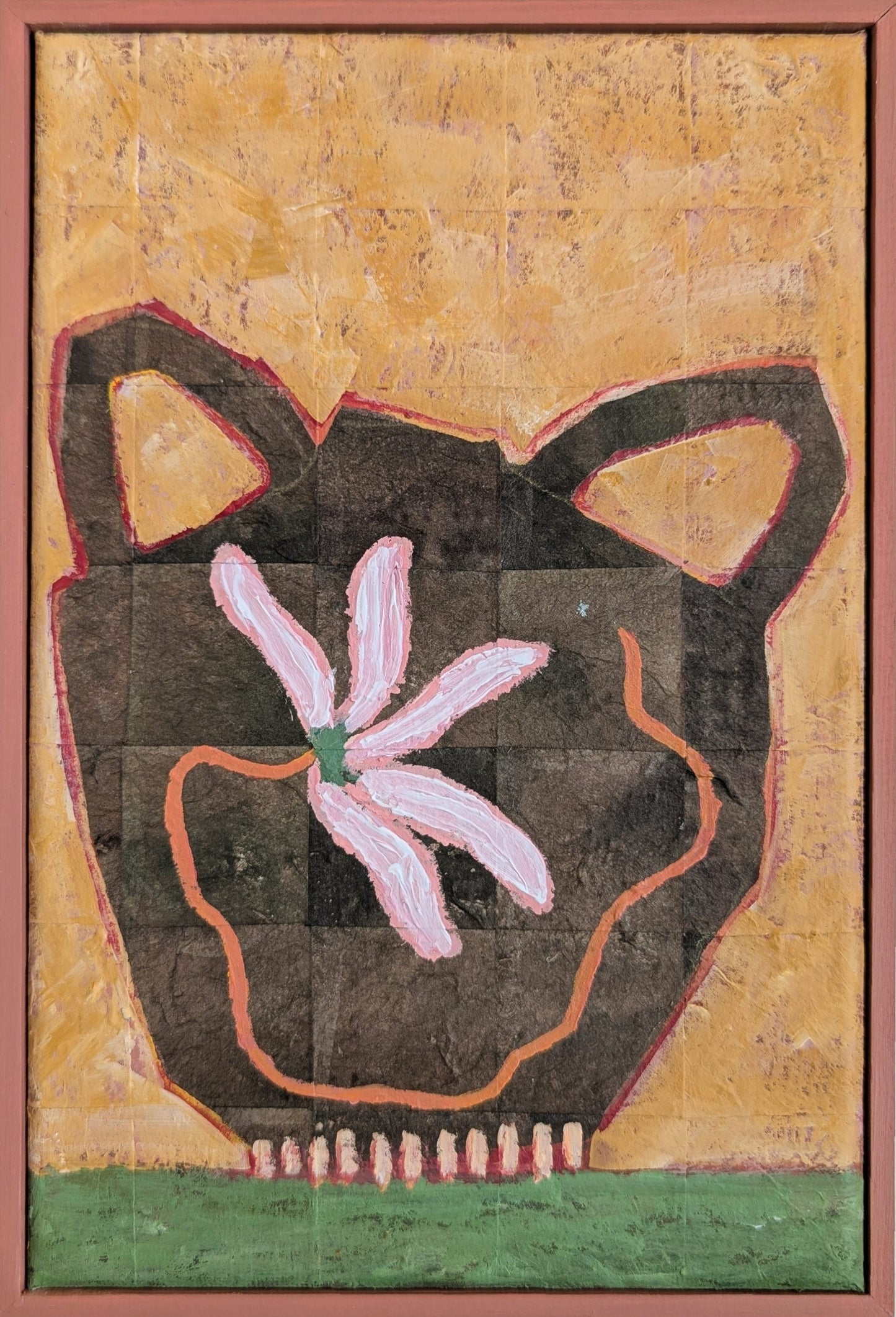 Brown Vase and a Blossom